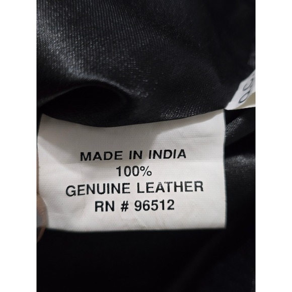 Saguaro Black Genuine Leather Crocodile Embossed Vest Faux Fur Collar‎ Small - Picture 5 of 11